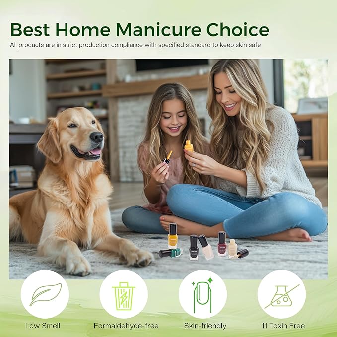 Morovan Green Nail Polish Set: Glitter Emerald Dark Green Spring Summer Fingernail Polish Kit Neon Lime Flash Air Quick-Dry Nail Polish Pack for Nail Art Manicure Gift Holiday Party for Women Girls