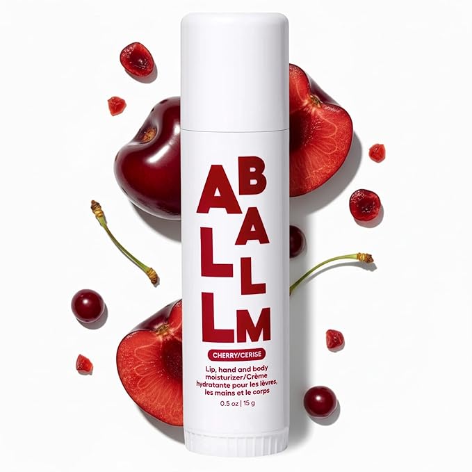 Zizia Cherry Multi All Balm Stick – Moisturizing and Hydrating Stick for Lips, Hands & Body – with Shea Butter, Jojoba Oil, Aloe Vera, Calendula – Beauty Moisturizer - Travel Essentials - 0.5 oz