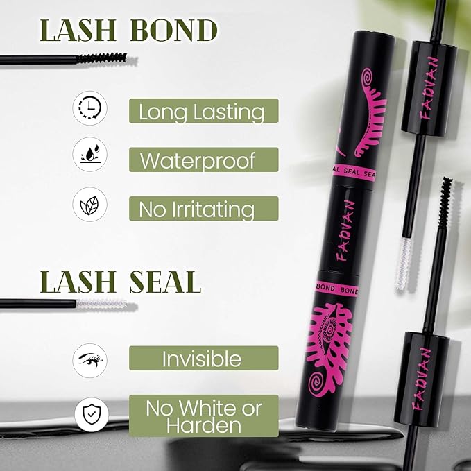 FADVAN Lash Clusters Kit 80D Lash Extension Kit 8-16mm Thick Cluster Eyelash Extensions Long Lash Clusters Soft Individual Lashes DIY with Lash Bond and Seal Lash Tweezers(80D, 0.07D, 8-16mm, Kit)