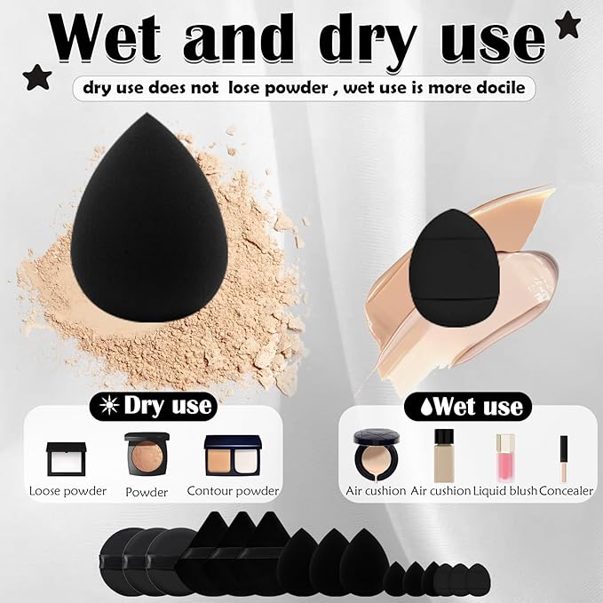 GZIXBDA Makeup Brush Set, 48Pcs Makeup Tool Set Premium Synthetic Foundation Concealers Powder Eye Shadows Makeup Brushes Kit for for Beginner Professional, Black
