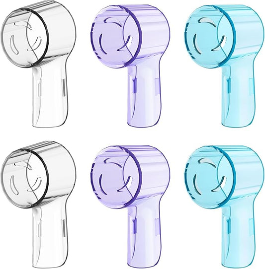 HSYTEK 6 Pack Toothbrush Heads Dustproof Cover Compatible with Oral B, Fits for Oral-B iO Series, Pro 1000, 1500, 5000, 7500 Electric Toothbrush, Protects Brush Head and Convenient Travel