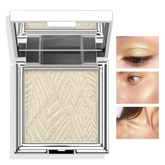 Boobeen Highlighter Makeup Highlighter Powder Palette, Shimmer Illuminator