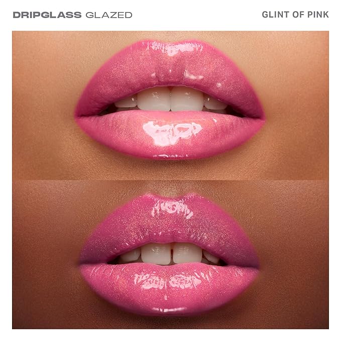 MORPHE Dripglass High Shine Lip Gloss - Semi-Sheer or Full Coverage Lip Color with Glass-Like Shine and Nonsticky Finish - Infused With Squalane & Vitamin E - Glint Of Pink (0.13 Fl Oz)