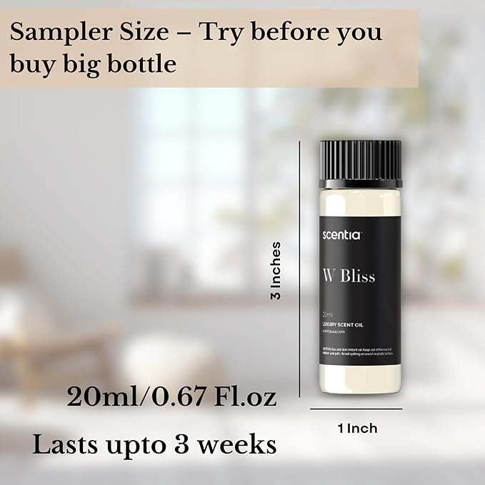 Scentia W Bliss Diffuser Oil Inspired by W Signature Hotel - 20 mL 0.67 fl oz - Aromatherapy Oil for Diffusers, Candle Making & DIY Crafts - Thanksgiving & Holiday Gift