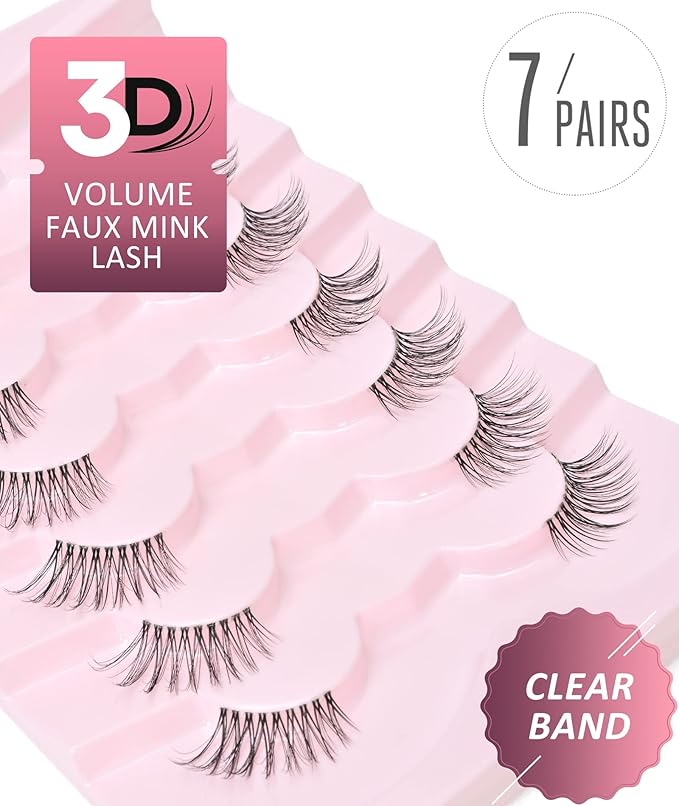 Onlyall Half Lashes Natural False Eyelashes C17
