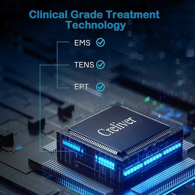 Creliver Foot Nerve Muscle Stimulator Pro, TENS & EMS Foot Massager for Neuropathy, Circulation and Body Pain Relief, Electric Feet Legs Blood Circulation Machine, FSA or HSA Eligible