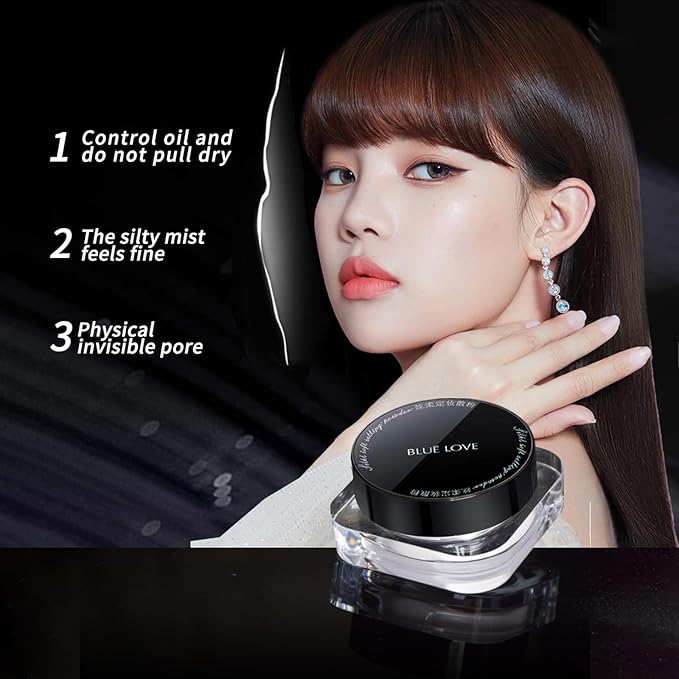 BLUE LOVE Setting Powder Makeup for Oily Skin, Loose Powder(Transparent)