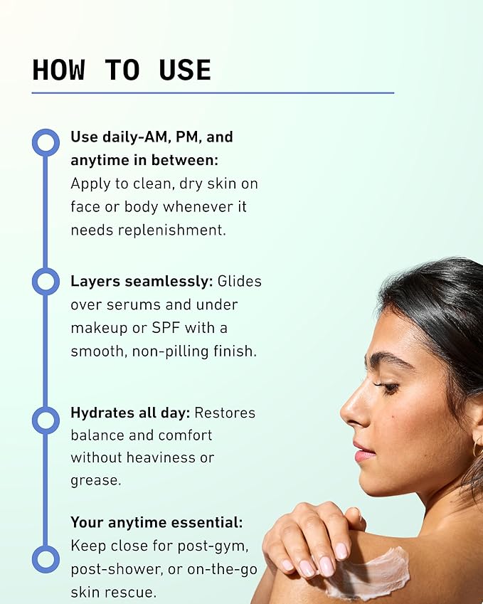 Pash Skin Barrier Rescue & Repair Daily Moisturizer, Fragrance-Free, Face & Body Lotion, Sensitive Skin, with Aloe Vera, Golden Seaweed & Caviar Lime Extract | Instantly Soothes Dry and Irritated Skin