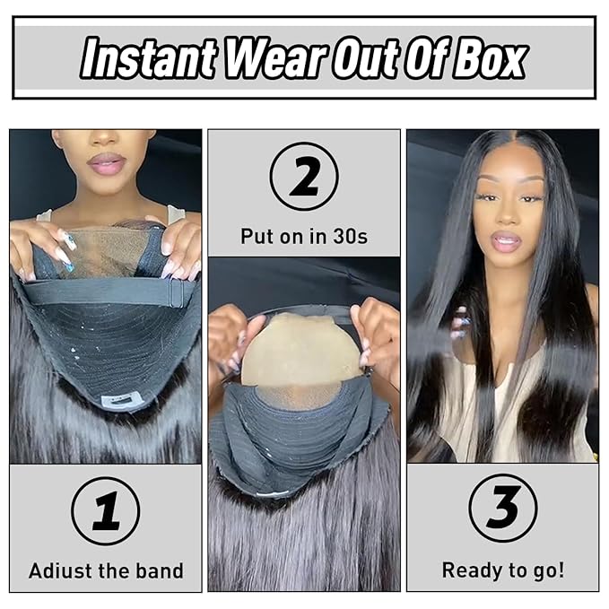 Balayage Highlight Wear and Go Glueless Wig for Beginners 22 inch, Kinky Curly Glueless Wigs Human Hair Pre Plucked Pre Cut Ombre Blonde 4/27, 6x4 HD Lace Front Wig for Black Women 200% Density