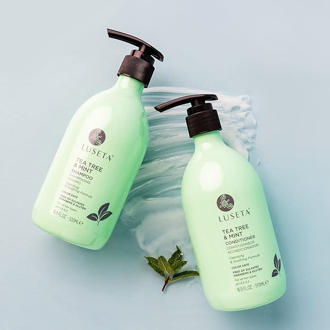 Luseta Tea Tree and Mint Conditioner Cleaning & Smoothing, Anti-Dandruff Conditioner 16.9 Oz, Sulfate Free & Paraben Free