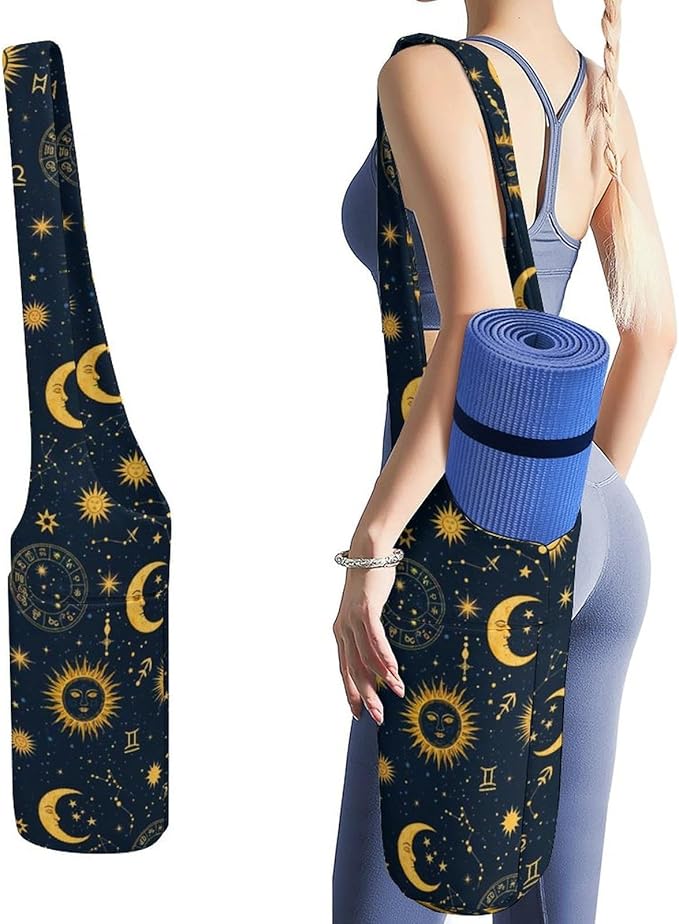 Portable Yoga Mat Carrier Single Shoulder Bag with Pocket Spacious for Yoga Gym Fitness Travel