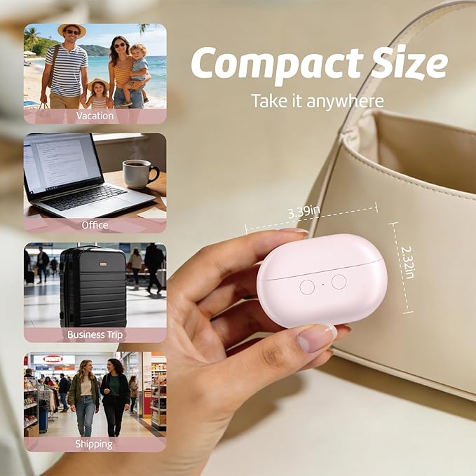 2 in-1 Electric Nail Clipper, Magnetic Cover, Type-C Rechargeable Nail Trimmer with LED Light & Nail Storage Box, for Children, Adults, and Seniors (Pink)