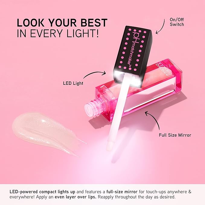 Physicians Formula pH Matchmaker pH Powered Makeup Lip Gloss, Matches Your Lip Color Based On PH Levels, Personalized Color Changing, Light Pink