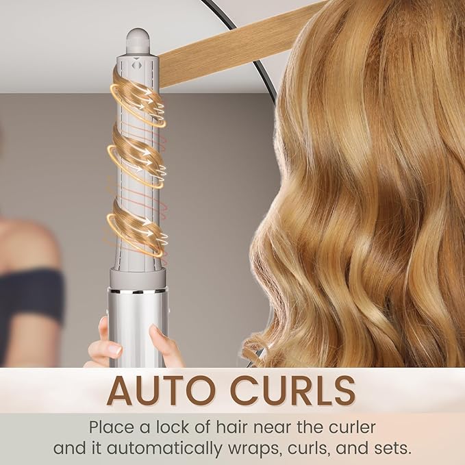 1.2in Long Hair Curling Barrel Attachment for Shark FlexStyle, Auto-Wrap Curling Iron Curlers to Create Natural Classic and Textured Waves Loose Curls Waves