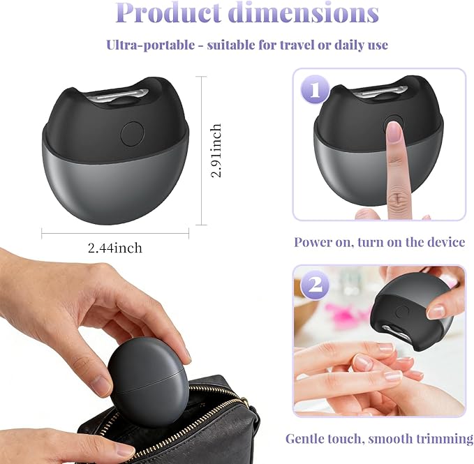 3 in 1 Automatic Electric Nail Clipper,2026 Upgraded Electric Nail Clipper, Automatic Nail Trimmer with Light and Nail Scraps Storage, Electric Toenail Clippers for Seniors Adults