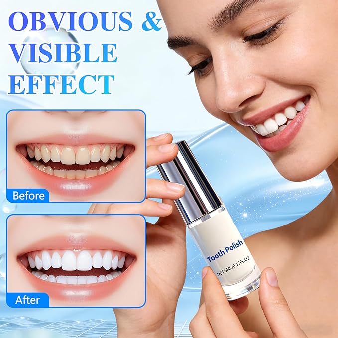 2 Pcs Tooth Paint,Tooth Polish,Teeth Whitening Paint & Polish Kit, Portable Teeth Whitening for Daily Use (2Pcs)