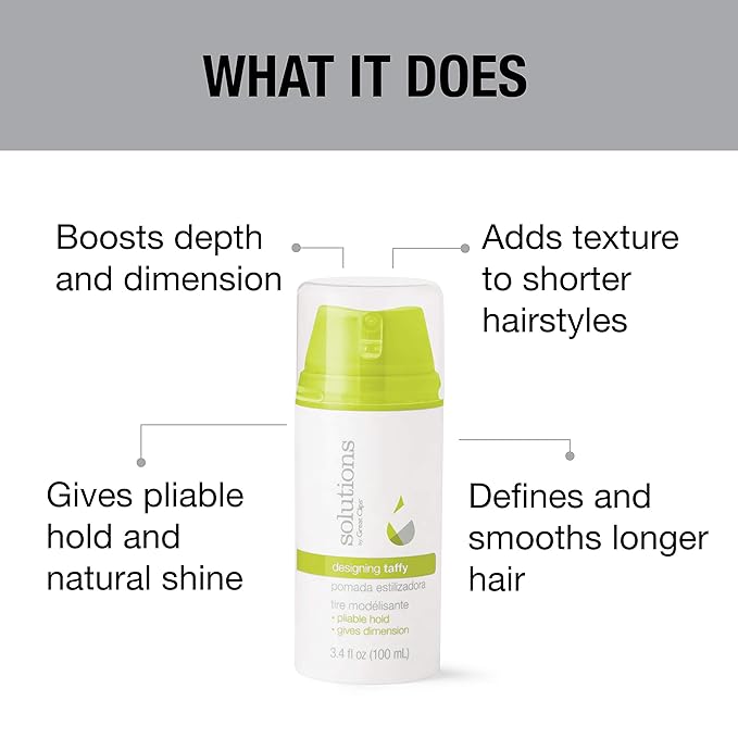 GREAT CLIPS Solutions Designing Taffy 3.4oz | Styling Cream | Pliable Hold with High Shine | Works in Dry or Wet Hair