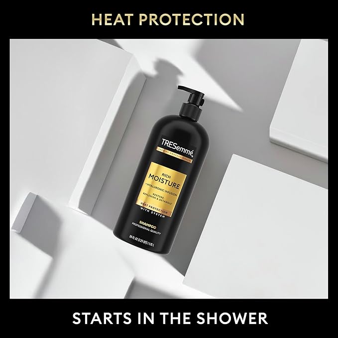 TRESemmé Rich Moisture Hydrating Shampoo with Pump for Dry Hair Formulated With Pro Style Technology 39 Fl Oz