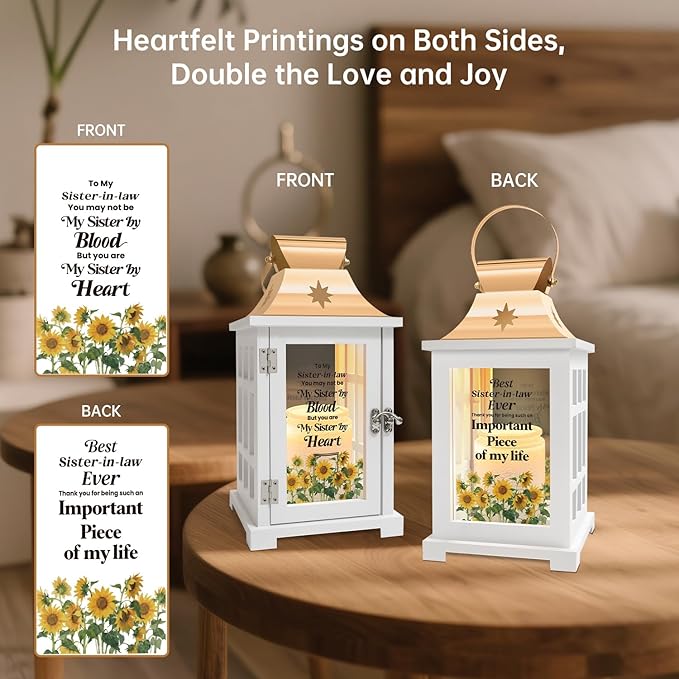 Sister in Law Gifts, Gifts for Sister in Law Birthday Christmas Mother's Day Wedding Gifts – Candle Warmer Lamp with Timer, Wax Melter Lamp