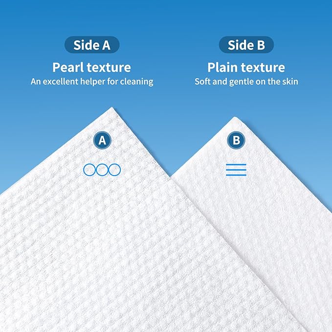 matern'ella Hanging Dry Wipes 166 Counts Face Towel Washcloth Facial Cleansing Thickened Makeup Remover Disposable Soft Face Towelettes for Sensitive Skin Fragrance and Alcohol Free Wet Dry Dual Use