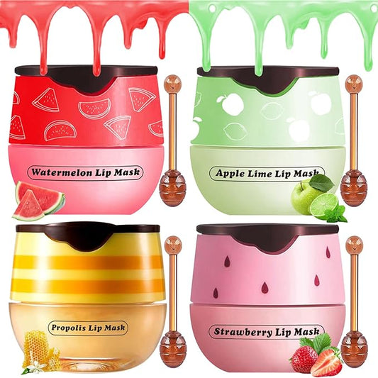 Honey Lip Balm Pot, 4 Pcs Exfoliator