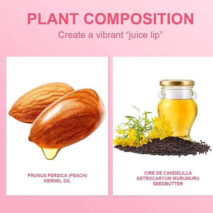 Lip Glowy Balm,4 Pack Fruit Glowy Lips