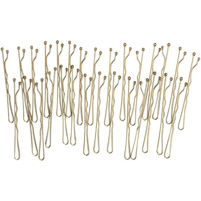 Tbestmax 800 Pcs Hair Bobby Pins, 2 Inch Gold Hairpins with Box for Women Lady Girls Kids, Invisible Wave Hairgrip Barrette Hair Clip Bulk Hair Accessories