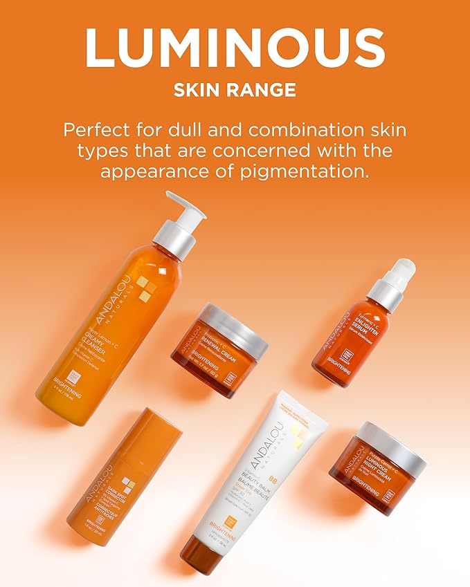 Andalou Naturals Probiotic + Vitamin C Renewal Cream - Complexion Enhancing Hydrating Face Moisturizer - Helps Promote Firmer Skin & More Even Tone - Lightweight, Non-Greasy Formula - 1.7 Oz