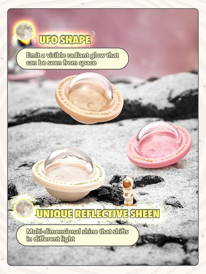 SHEGLAM Lunar Glow Highlighter, Silky Creamy Eyeshadow-Vanilla Frost, Shimmery Finish, Vanilla Frost