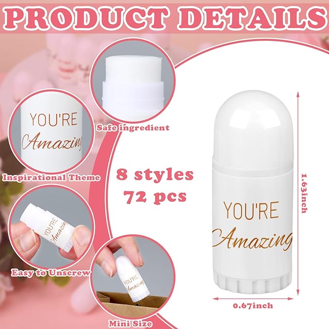 72 Pcs Mini Lip Balm Bulk All