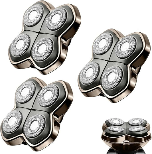 Replacement Blade Shaver PRO 2 Head for Electric Shaver Compatible with Skull Pitbull, Butterfly Kiss PRO & Palm Shavers (3Pack)