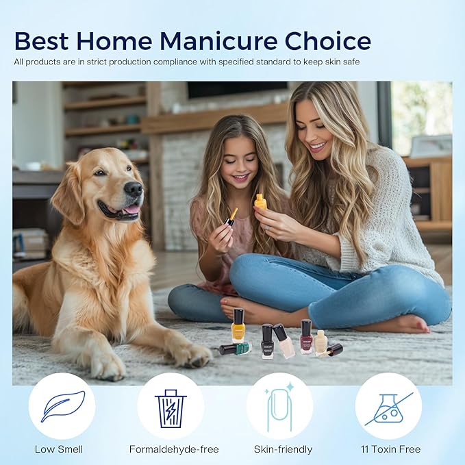 Morovan Blue Nail Polish Set: Glitter Light Royal Navy Blue Nail Polish Pack Shimmer Quick Air Dry Baby Sky Icy Klein Cobalt Mini Toe Bulk DIY Art Salon Summer Gift for Women