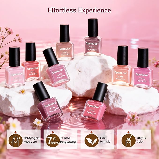 Jelly Nail Polish Set, 10 Color With 2Pcs Base and Top Coat Quick Dry High Gloss Shine Nail Polish Non Gel Translucent Milky White Nude Pink Color Holiday Gift Giving