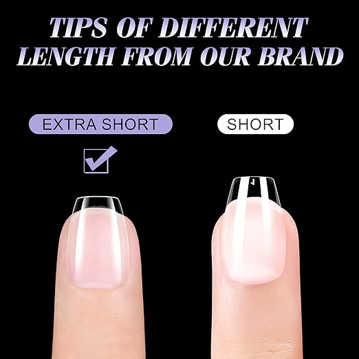 gelike ec Extra Short Soft Gel Nail Tips Kit for Soak Off Nail Extensions,Full Cover,Coffin Shaped,Pre-buff PMMA Resin,Clear Ultra-Thin Design,12 Sizes,240 Pieces,Extra Short Coffin
