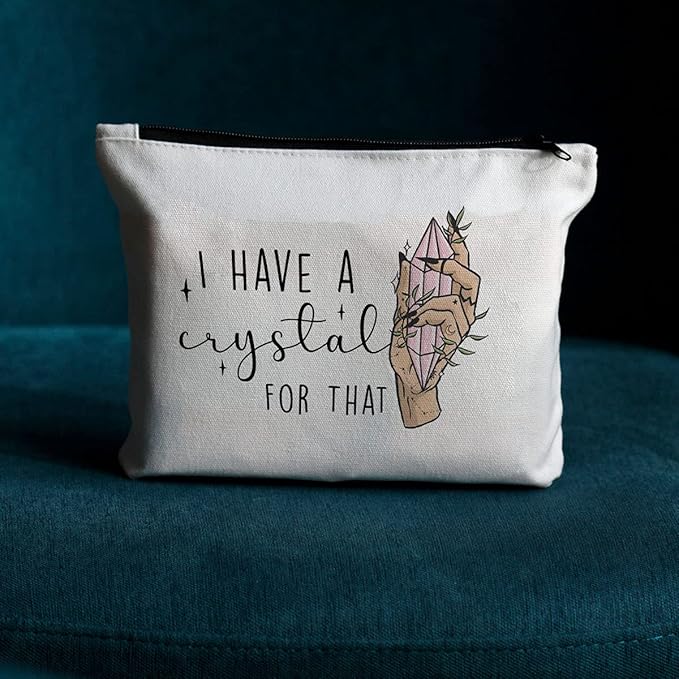 Witchy Gifts, Witchy Room Decor, Witchy Decor, Witchy Stuff, Funny Gifts for Witchy Women Her Gifts for Coven Sisters Witchy Friend Gift Halloween gifts Witchy Makeup Bag-I Have a Crystal for That