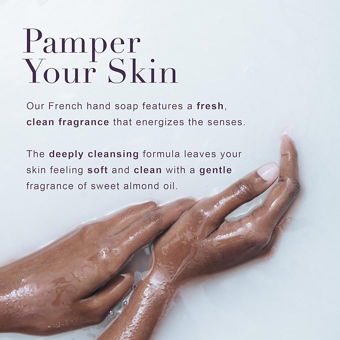 A LA MAISON French Liquid Hand Soap Refill, Rosemary Mint - Natural Hand Wash Made with Essential Oils - Biodegradable, Plant-Based, Vegan, Cruelty-Free, Alcohol & Paraben Free (33.8 oz, 2 Pack)