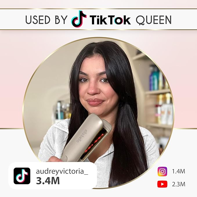 ELLA BELLA® Titanium Flat Iron Hair Straightener (with Infrared) • Professional Straightening Iron • Digital Display to Accurately Control Temperature • As Featured in Good Housekeeping