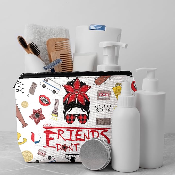 CLHHM Friends TV Show Merchandise Makeup Bag Friendship Show Gifts for Women Travel Toiletry Cosmetic Bag Christmas Birthday Graduation Gifts for Her Friends Fans Sister