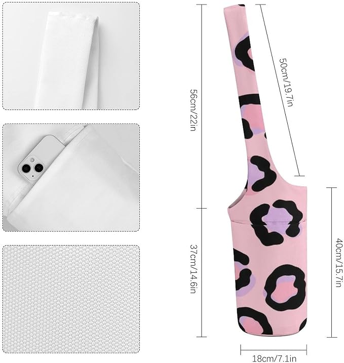 Yoga Mat Bag for Women, Stylish Yoga Mat Tote Sling Carrier Bag, Long Strap Exercise Mats Totes Sport Storage Bag