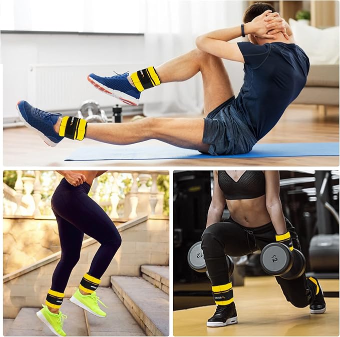 APEXUP 7 lbs/Pair Adjustable Ankle Weights for Women