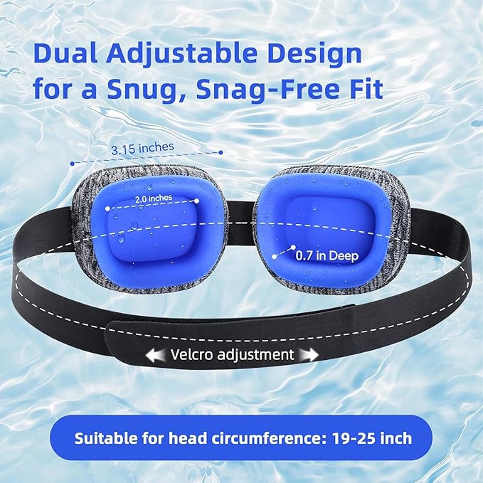 CLOZIA Eye Mask for Dry Eyes - 100% Blackout Dry Eye Mask & Moisture Goggles - Adjustable Sleeping Mask for Men & Women - Removable Cleaning Silicone, Soft & Comfortable - Great for Travel, Shift Work