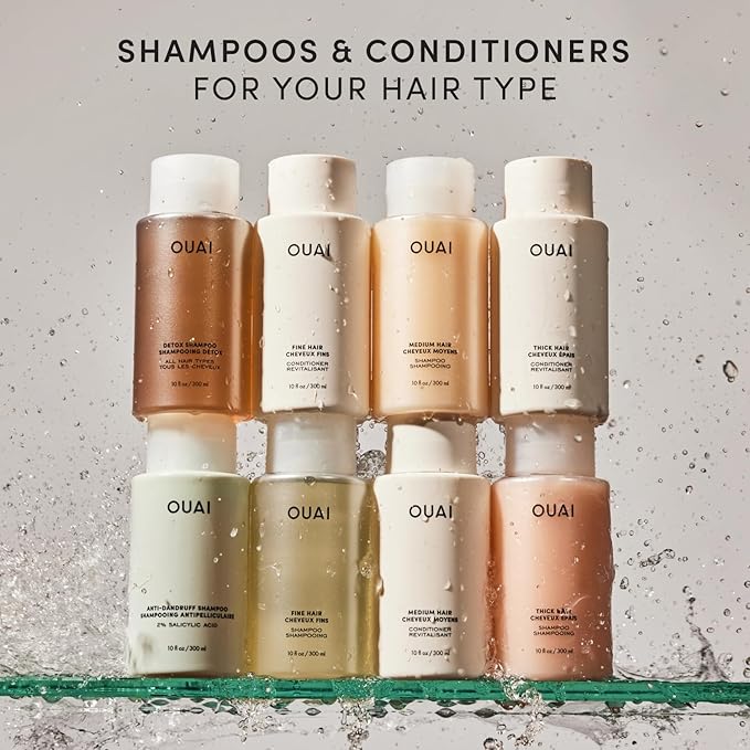 OUAI Thick Hair Conditioner Refill - Moisturizing Conditioner for Dry, Frizzy Hair - Keratin, Marshmallow Root, Shea Butter and Avocado Oil - Paraben, Phthalate & Sulfate Free (32 Oz)