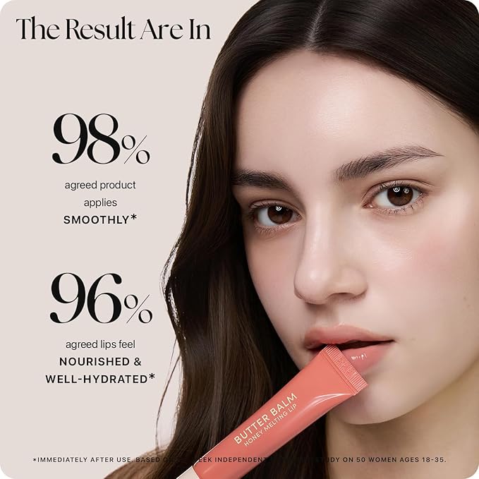 Nature Republic Honey Melting Lip Butter Balm – Moisturizing Tinted Balm with Peptides, for Sheer & Glossy, Smooth & Soft Lips (GUAVA SORBET)