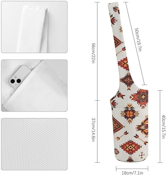 Portable Single Shoulder Yoga Mat Bag Carrier with Pocket Spacious Storage for Yoga Gym Fitness
