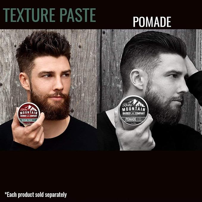 Rocky Mountain Barber Company Hair Paste for Men - Hair Styling Paste with Pliable Light-Firm Hold for All Hair Styles, Shine-Free Matte Finish - Easy to Wash Out, 2 oz
