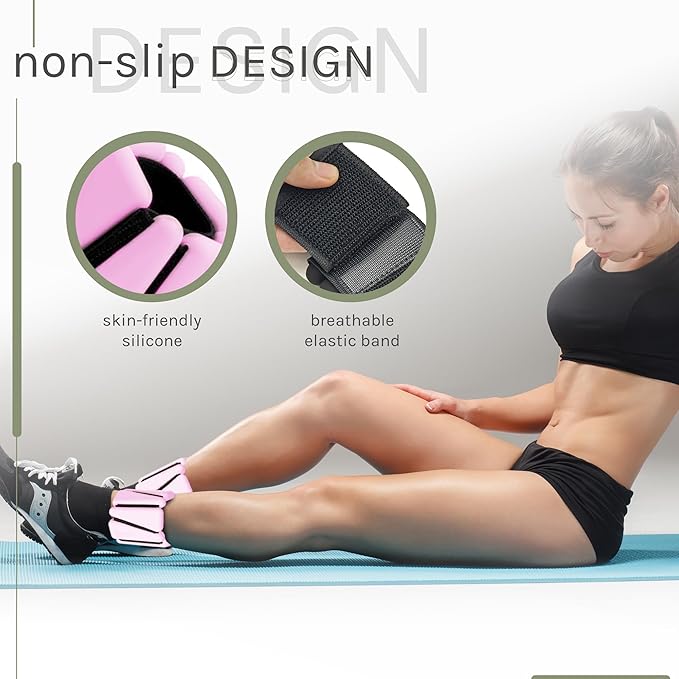APRICA Adjustable Wrist & Ankle Weights for Women 2 Wearable 1 lbs