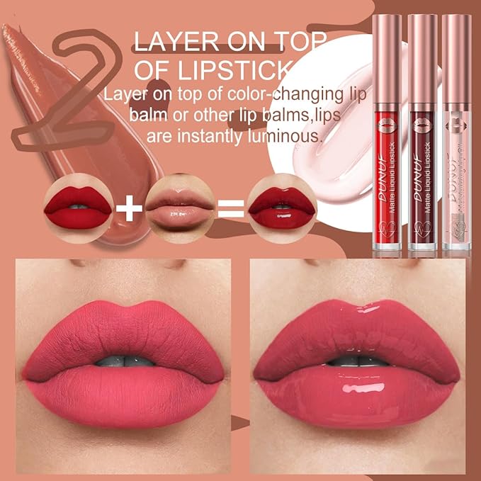 12 Colors Lip Gloss Set for Women, Hydrating Shiny Lip Glaze with High Pigment, Moisturizing Non-Sticky Lip Tint Set, Glossy & Nude Shades for Daily Makeup, Long-Lasting Lip Color Gift Kit (Set 01)