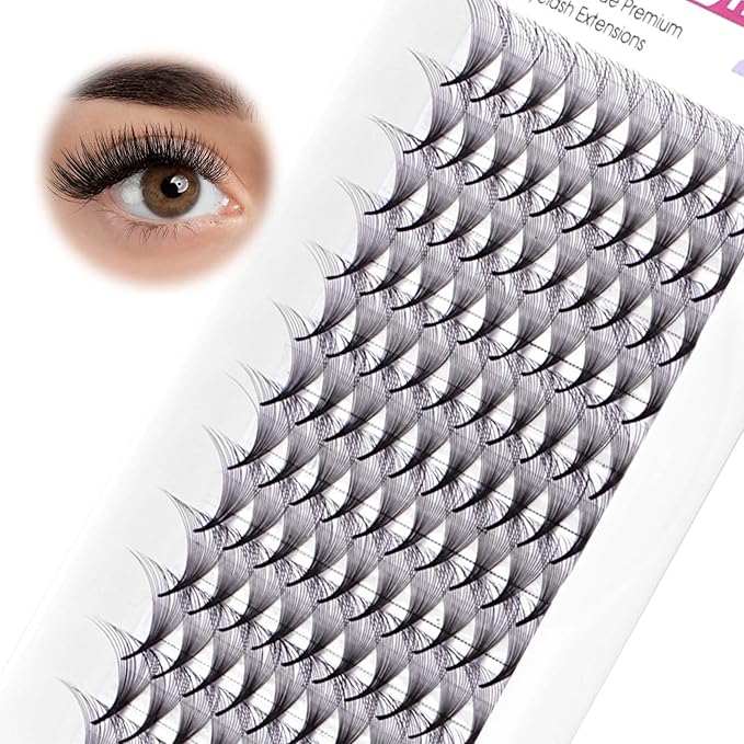 FADLASH Premade Lash Fans D Curl Premade Fans Eyelash Extensions 16D 0.07 Volume Lash Fans Premade Handmade Premade Lash Extensions Fans (16D-0.07D-12mm)