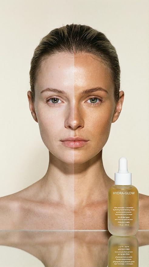 Hydra–Glow Self-Tanning Facial Drops — Buildable, Healthy, Natural Glow | Mix-In Face Drops for Radiant, Streak-Free Color | Hydrating, Breathable, Customizable Tan