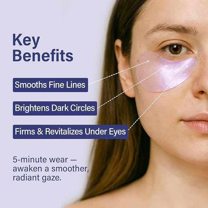 DIAMOND GAZE Firming Hydrogel Eye Patches 28 Pairs, 5-Min Retinol & Niacinamide Eye Masks to Smooth and Brighten, Reduce Fine Lines & Dark Circles, Relaxing Gifts for Her Holiday Set